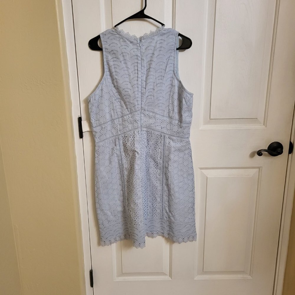French Connection Women's Eso Zhara Lace V Neck Dress Light Dream Blue 12 NWT - Picture 8 of 10